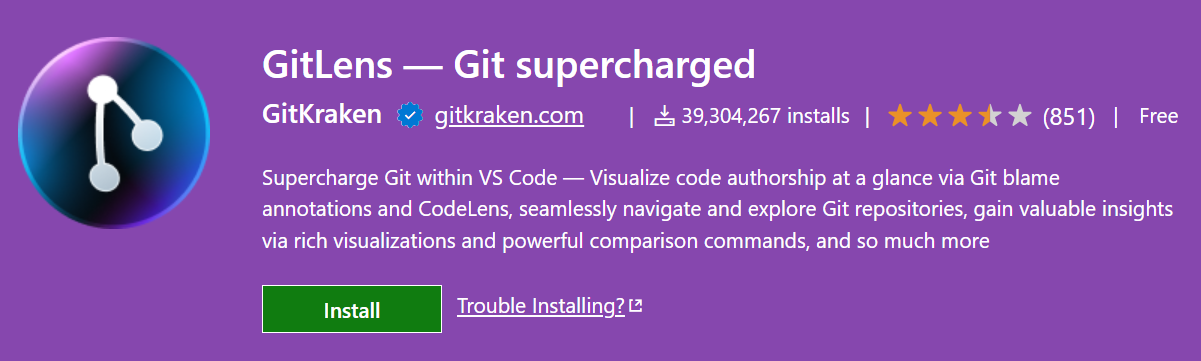 Gitlens VS Code Extension