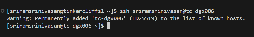 SSH into compute node